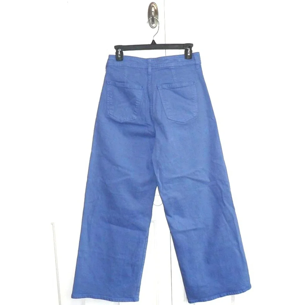 Universal Thread Women's High Rise Sailor Wide Leg Ankle Jeans in Blue Size 6 - Picture 7 of 10